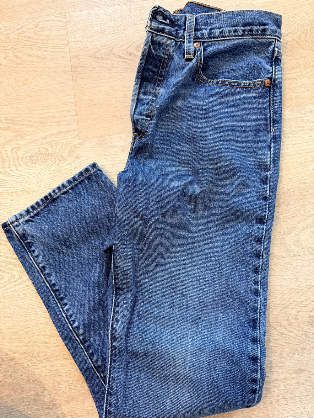 Levi's Women's 501s Straight Blue Denim Jeans
